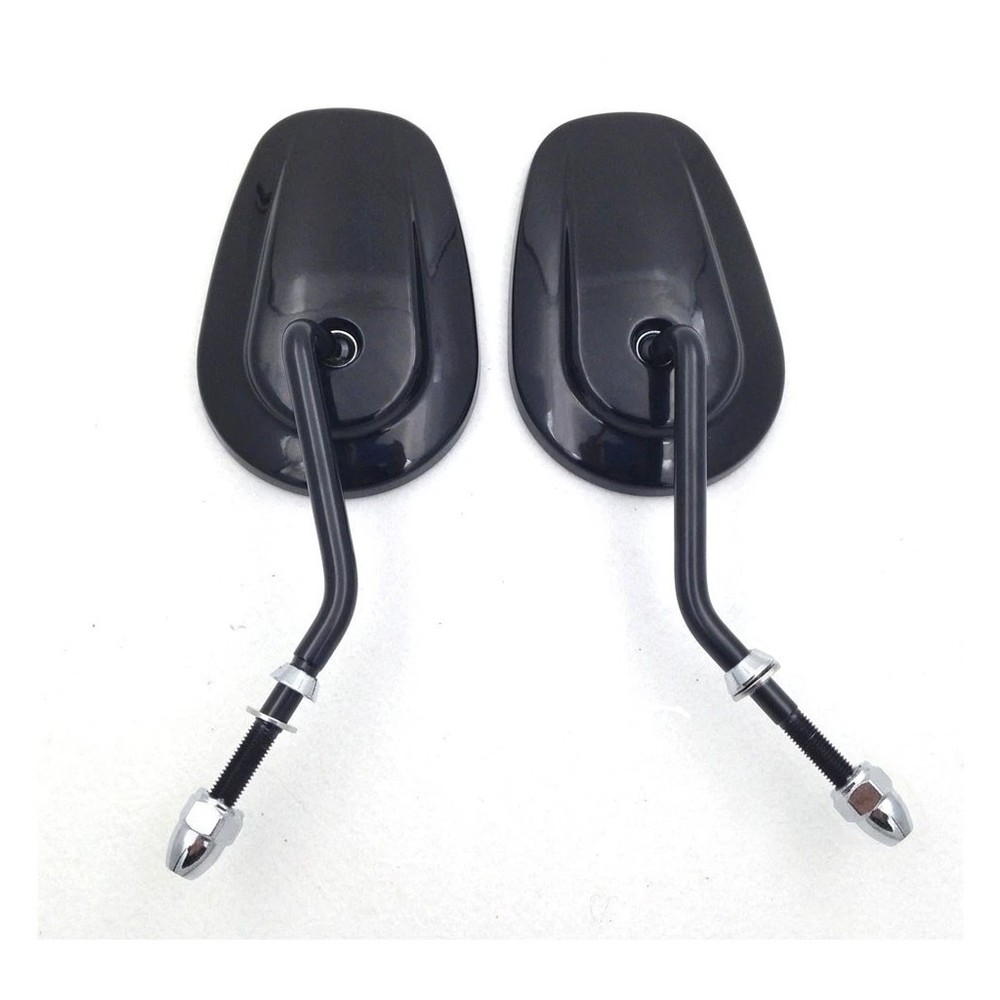 Custom Black Big Size Mirrors For Fits 1982-Later Harley Davidson Models (except