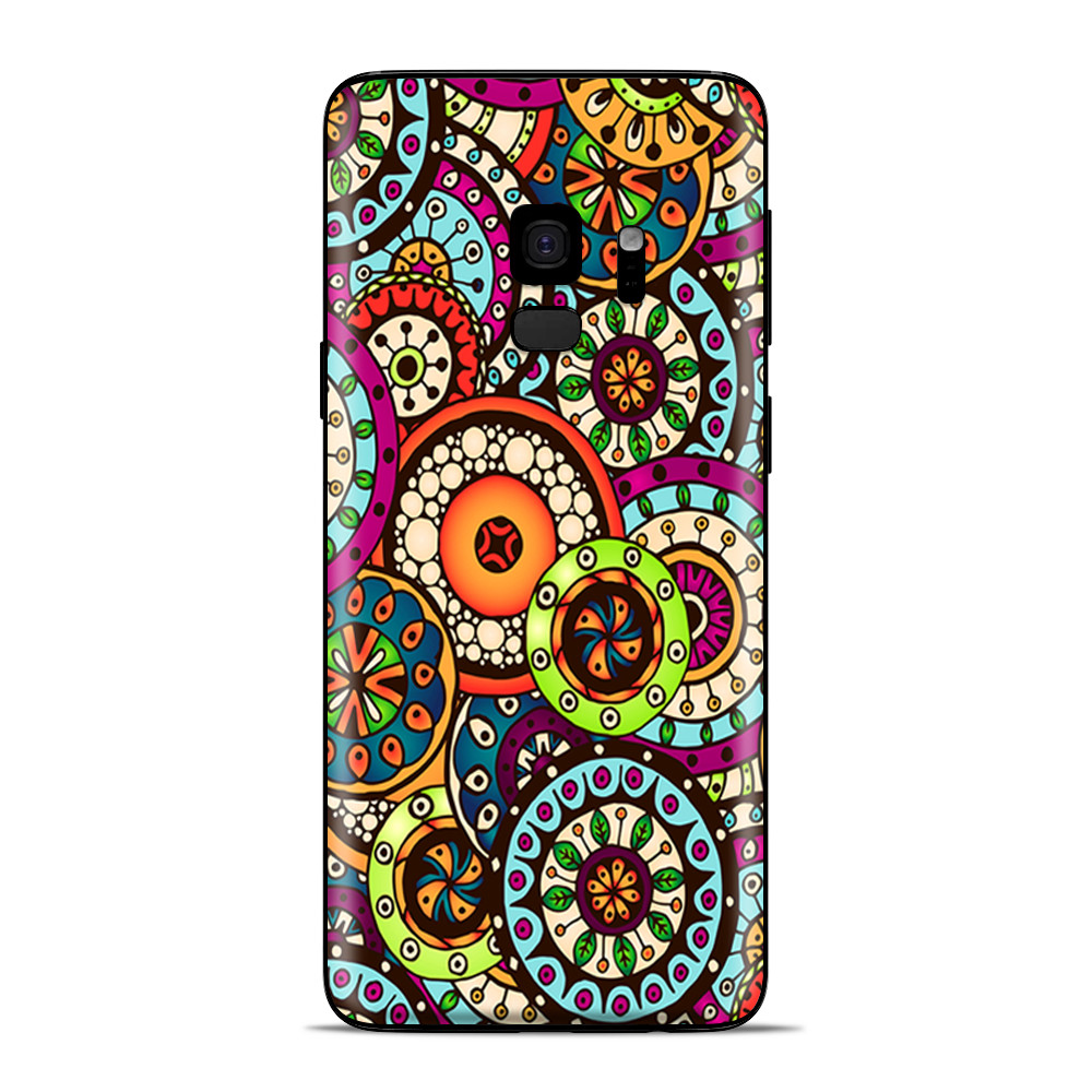 Samsung Galaxy S9 Skins Wrap - Ethnic Circles Pattern
