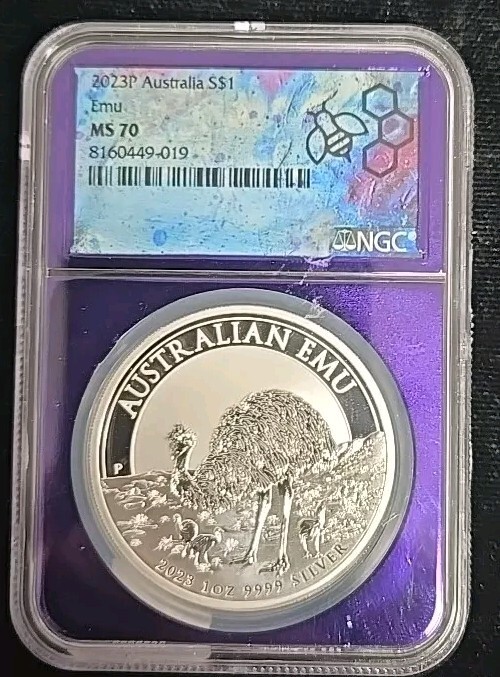 2023 $1 Australia Emu NGC MS-70