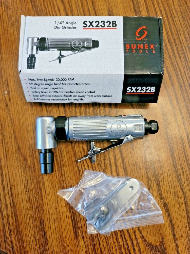 SUNEX 1/4" 90 Degree Angle Air Die Grinder Tool #SX232B