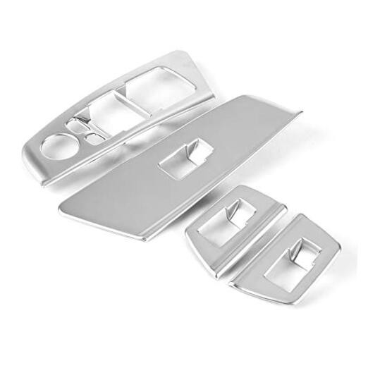 4pcs Window Button Frame, Car Window Button Cover Trim Chromium electroplating