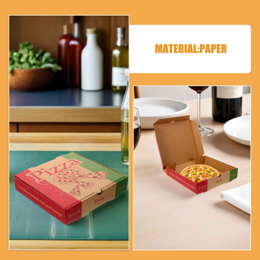 5 Pcs Pizza Packaging Box Cookie Storage Containers Bakery Boxes