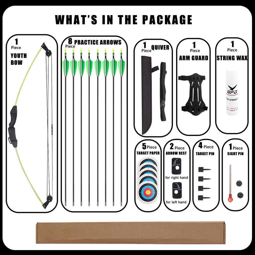 SOPOGER Compound Bow & Arrow Set Youth/Teens Beginner Archery Kit