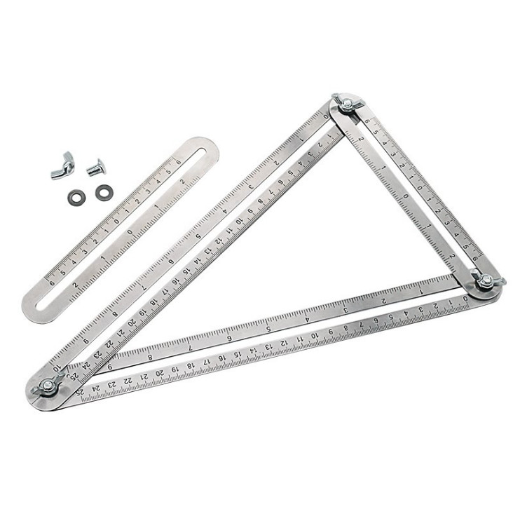 Multi-function Adjustable Four-sided Folding Measuring Tool Multi-angle Ruler