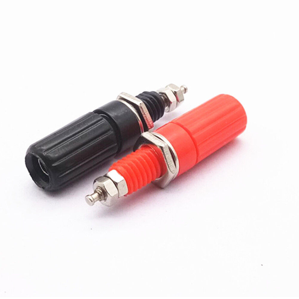 10pcs Binding Post M8 Thread Amplifier Connector Banana Plug Jack Socket US