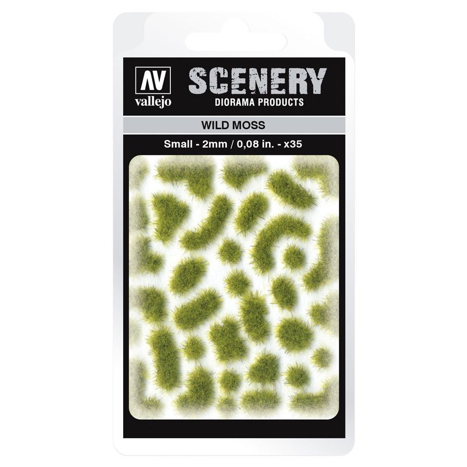 Vallejo Scenery Wild Moss Small Miniature Tufts Diorama