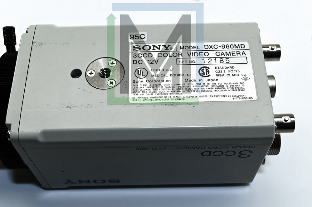 SONY DXC-960MD 3CCD THREE-CCD IRIS COLOR VIDEO MICROSCOPE CAMERA DC 12VOLT ENG12