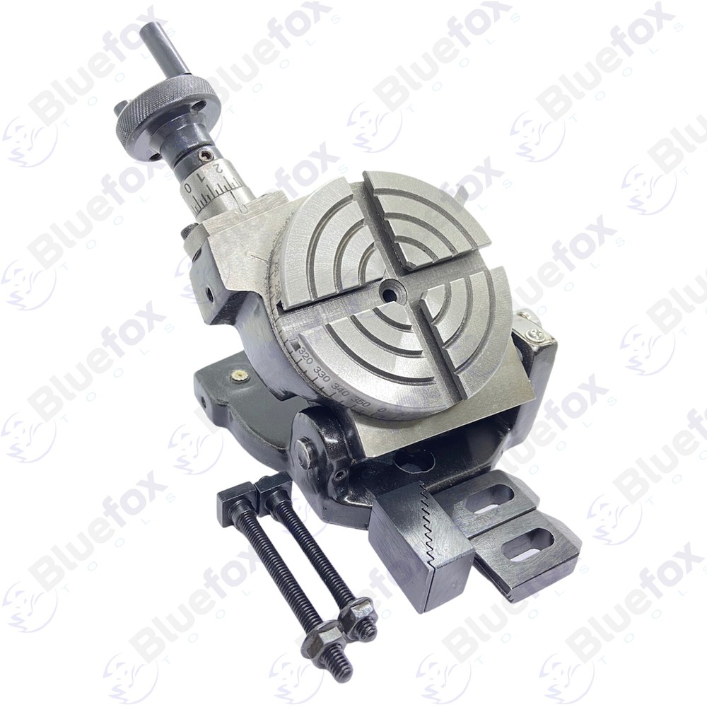 3" PRECISION TILTING ROTARY TABLE w. M6 CLAMPING KIT BLUEFOX