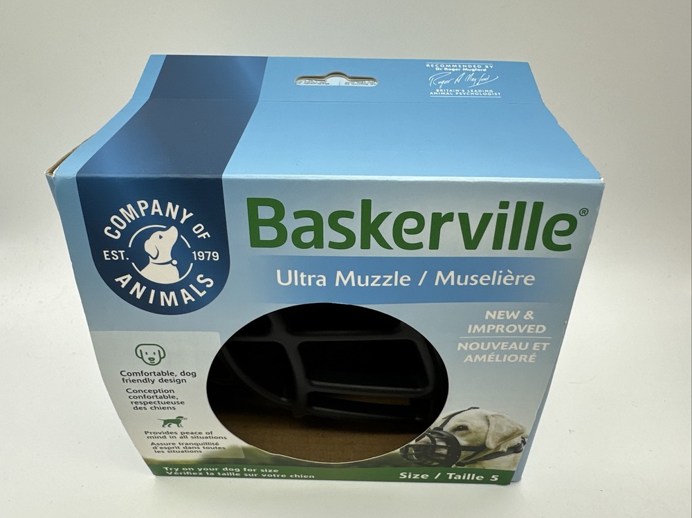 Baskerville Ultra Muzzle for Dogs, Size 5 - Black