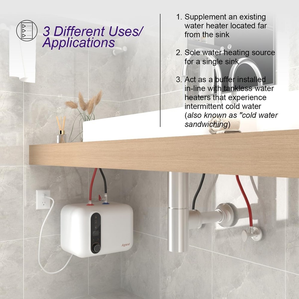 110V-120V 1.5Kw Instant Electric Hot Water Heater Under Kitchen Small Tank 2....