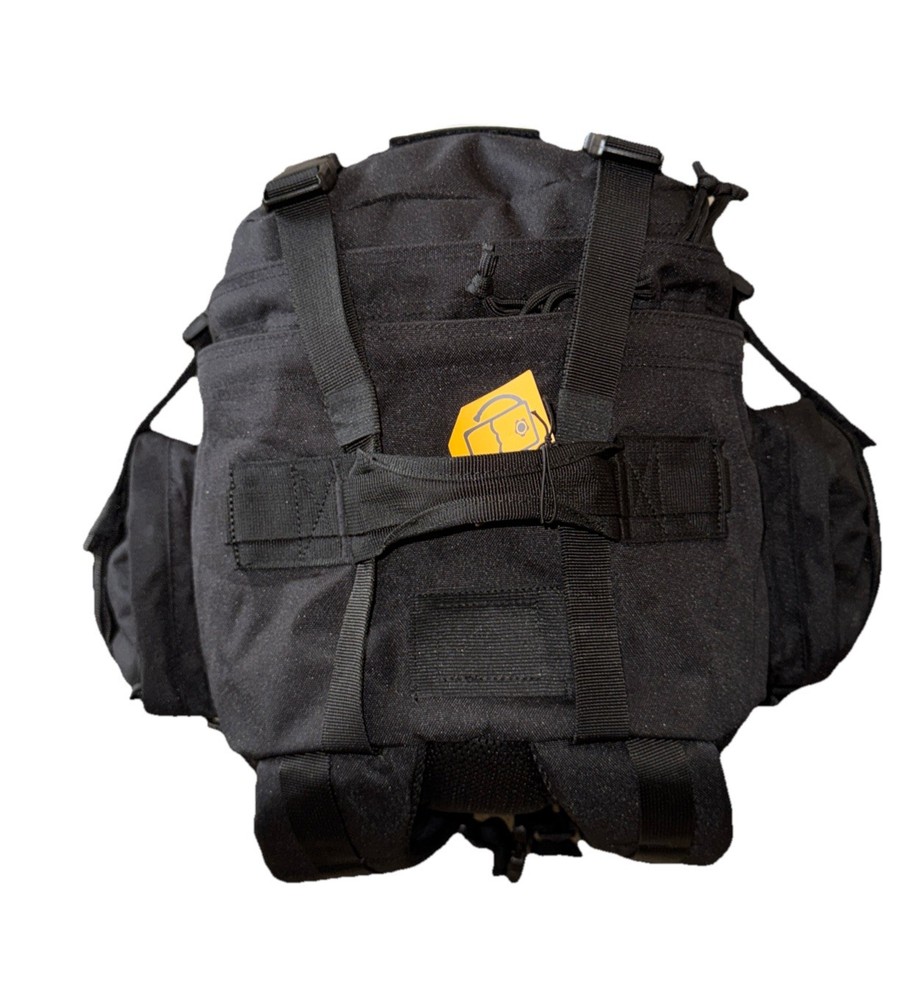 Highland Tactical Ballistic Molle Webbing Hydration Black Backpack Padded Back