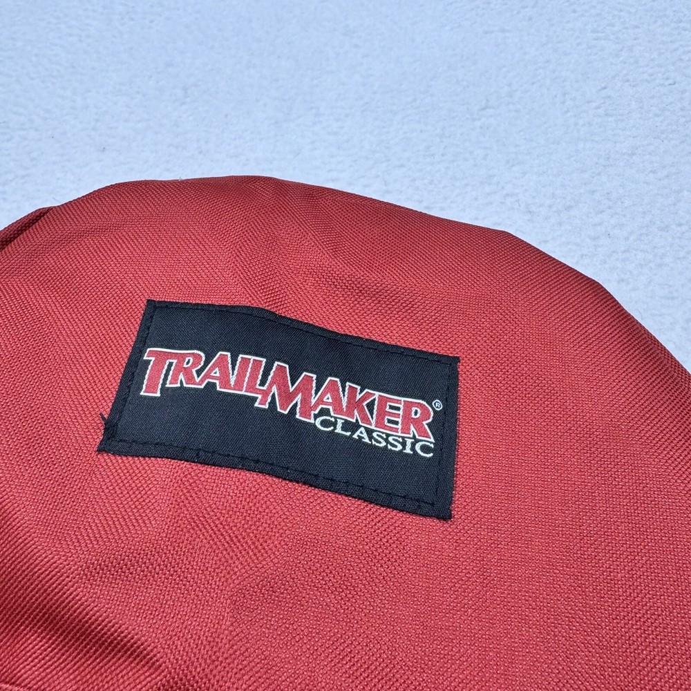 Vintage Trailmaker Classic 2 Pocket Backpack Red 14" Retro School