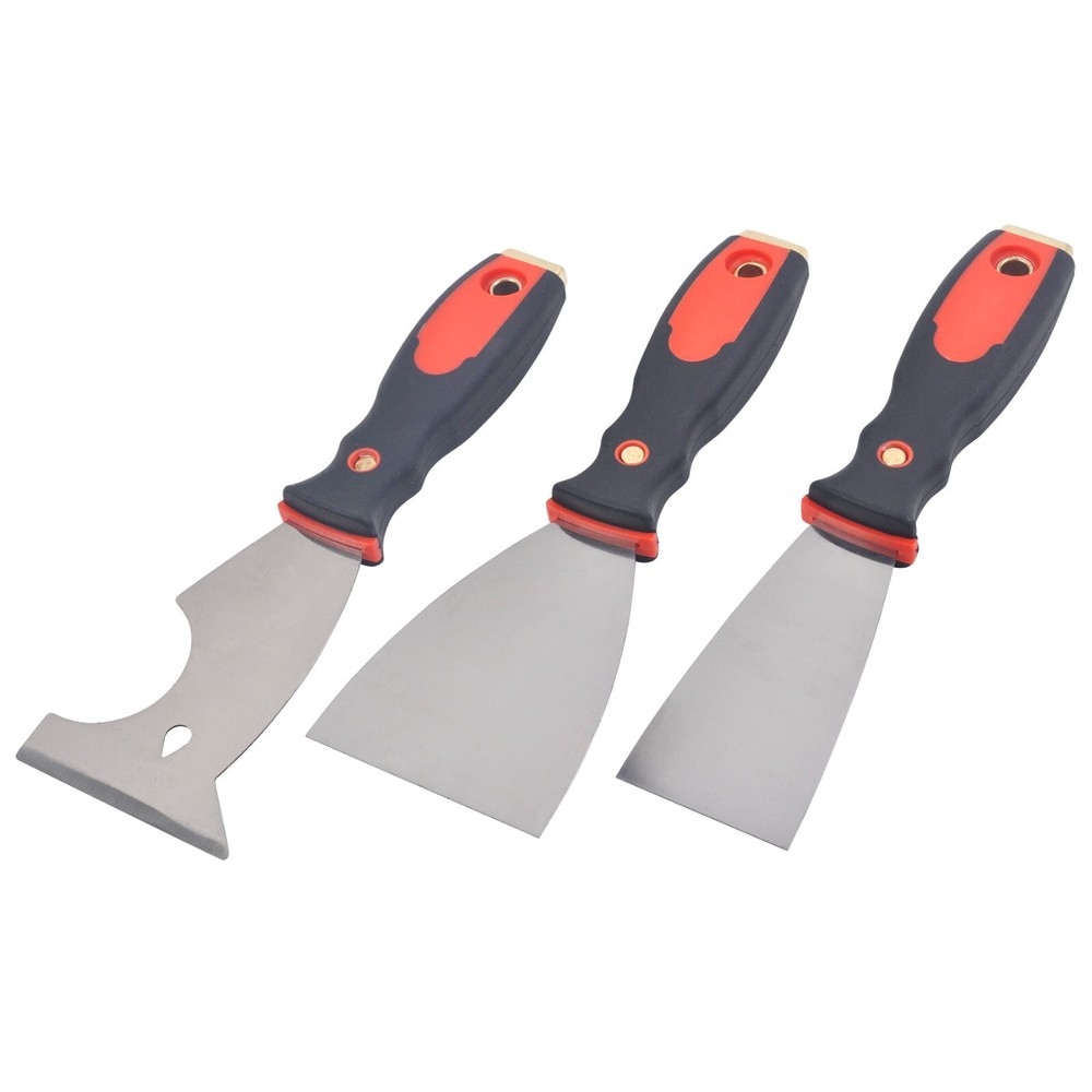 KING 3PC Joint Knife Set Putty Knife Multi-Tool Painter Scraper Steel Blade