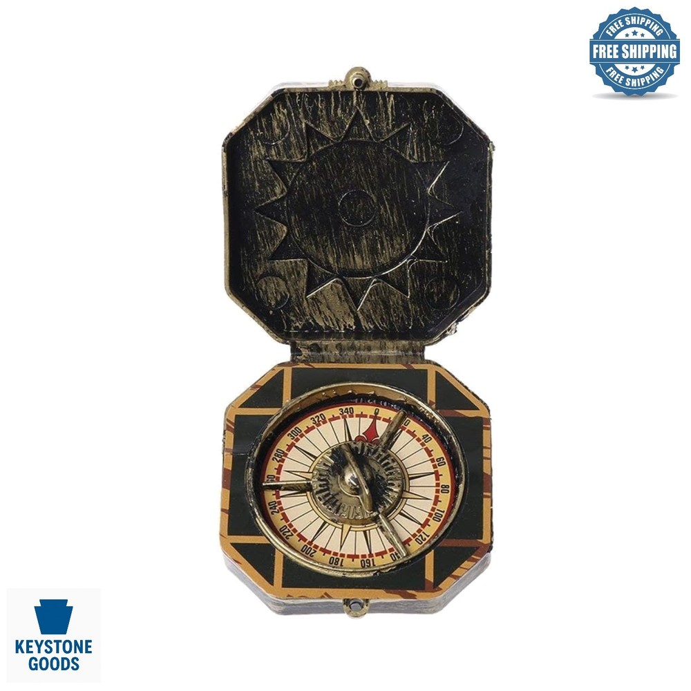 Metallic Nautical Compass Ornament - Pirate & Cosplay Accessory