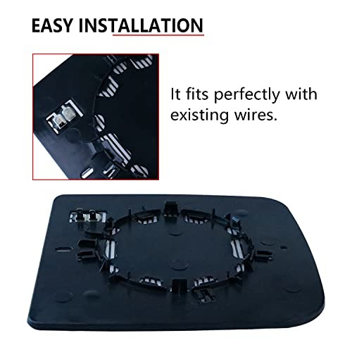 Heated Repl. Glass Left Driver Side Compatible with Driver Side Upper (Left)