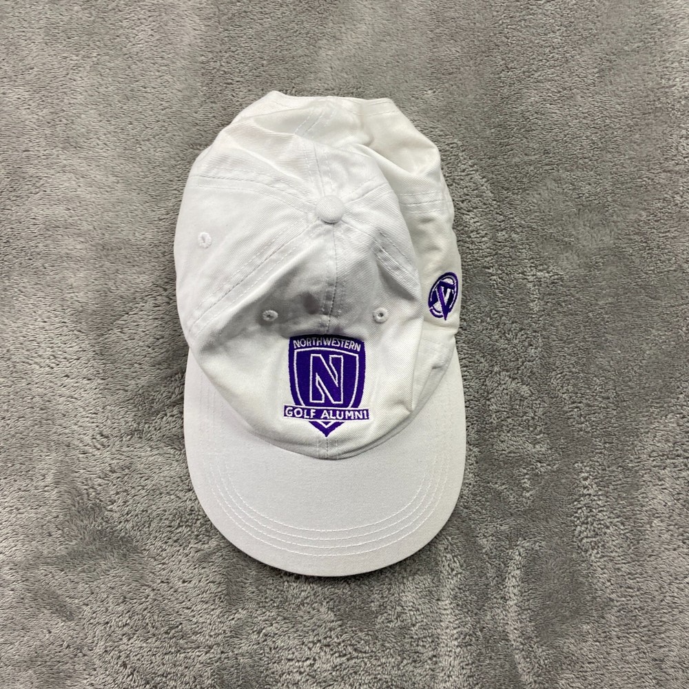 Northwestern Golf Alumni Course Hat Ahead Mid Fit Adjustable Ivory