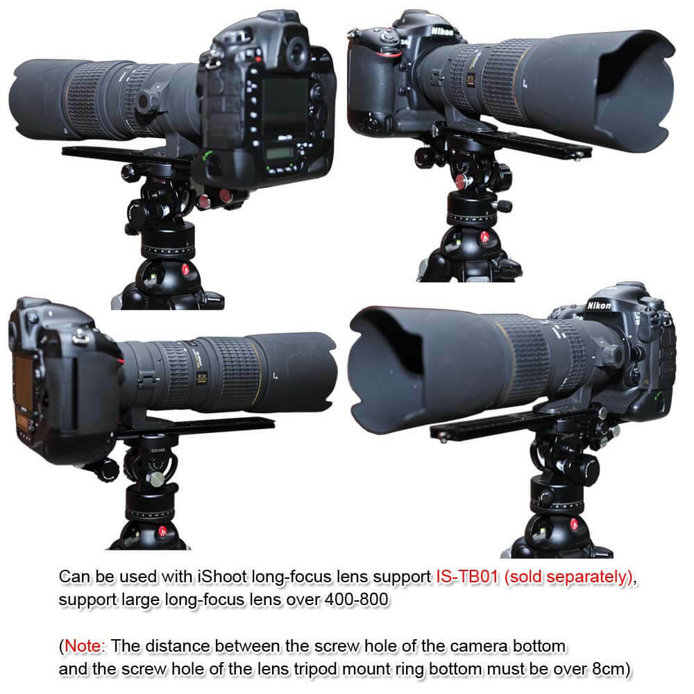 2 Plate =Universal Vertical Quick Release Plate Camera Grip for Tripod Ball Head