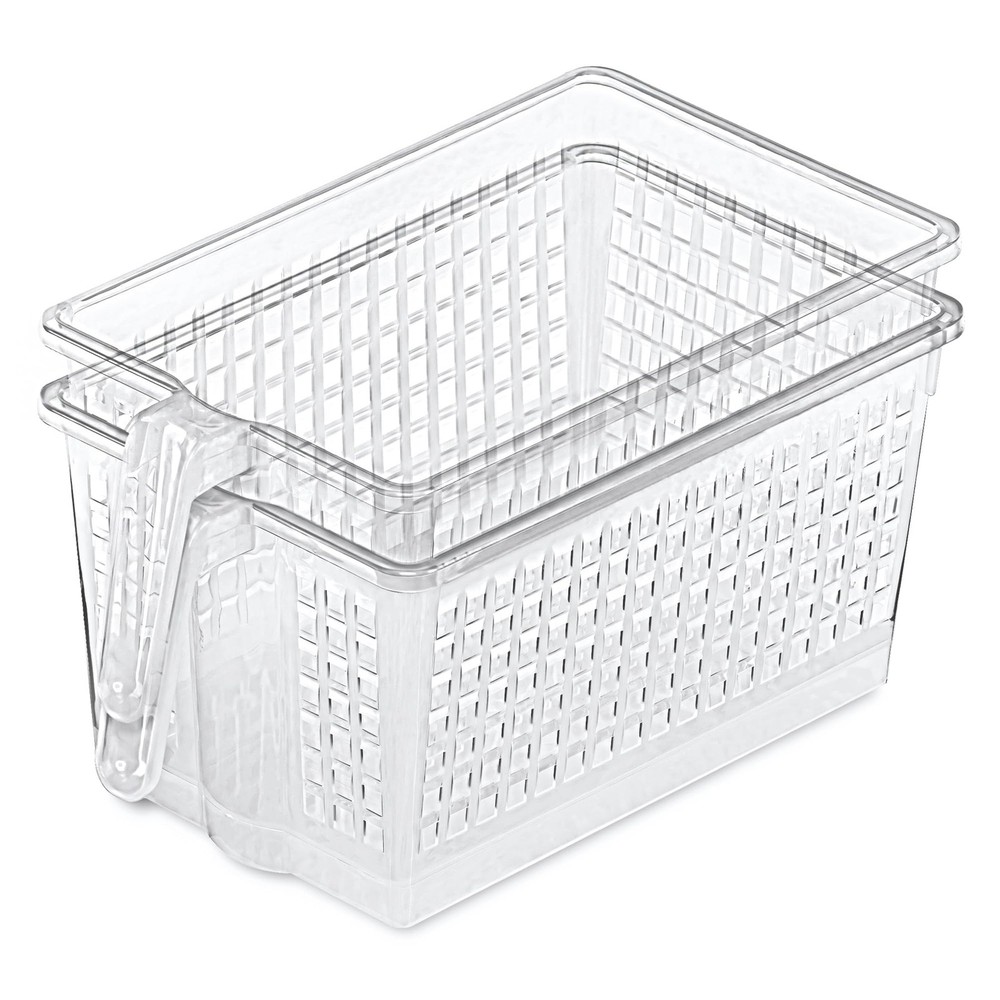 Plastic Storage Basket, Multipurpose Organizer Bin for Bathroom, Kitchen, Off...