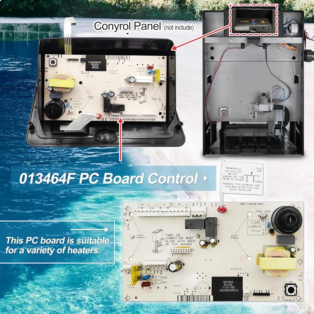 New Replacement for Raypak 013464F PC Board Control for Digital Gas Heater