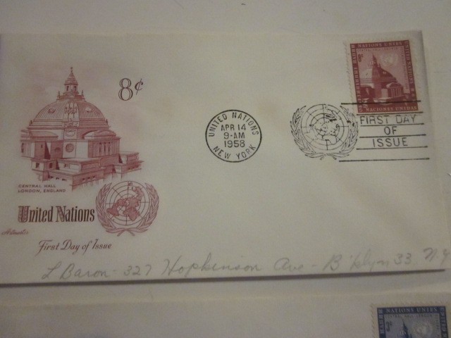 2 UN FDC 1958 GENERAL ASSEMBLY Scott #61-62 ARTMASTER CACHETS