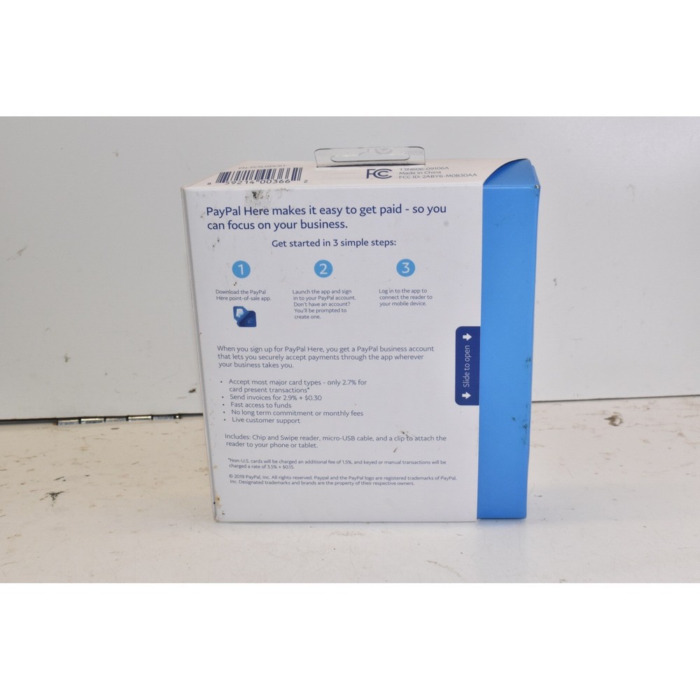 PayPal Chip and Swipe Reader Black Portable Bluetooth POS System New Open Box