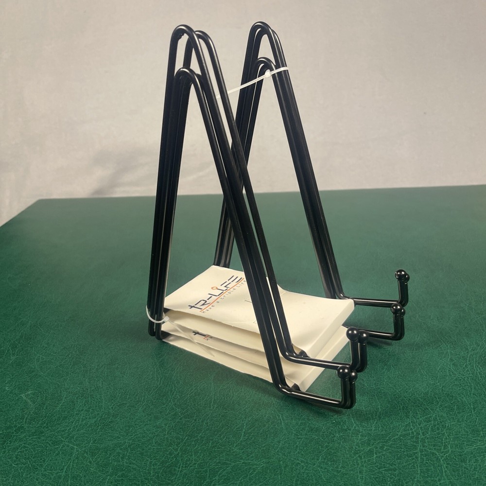 Plate Stand Display Metal Black 9”
