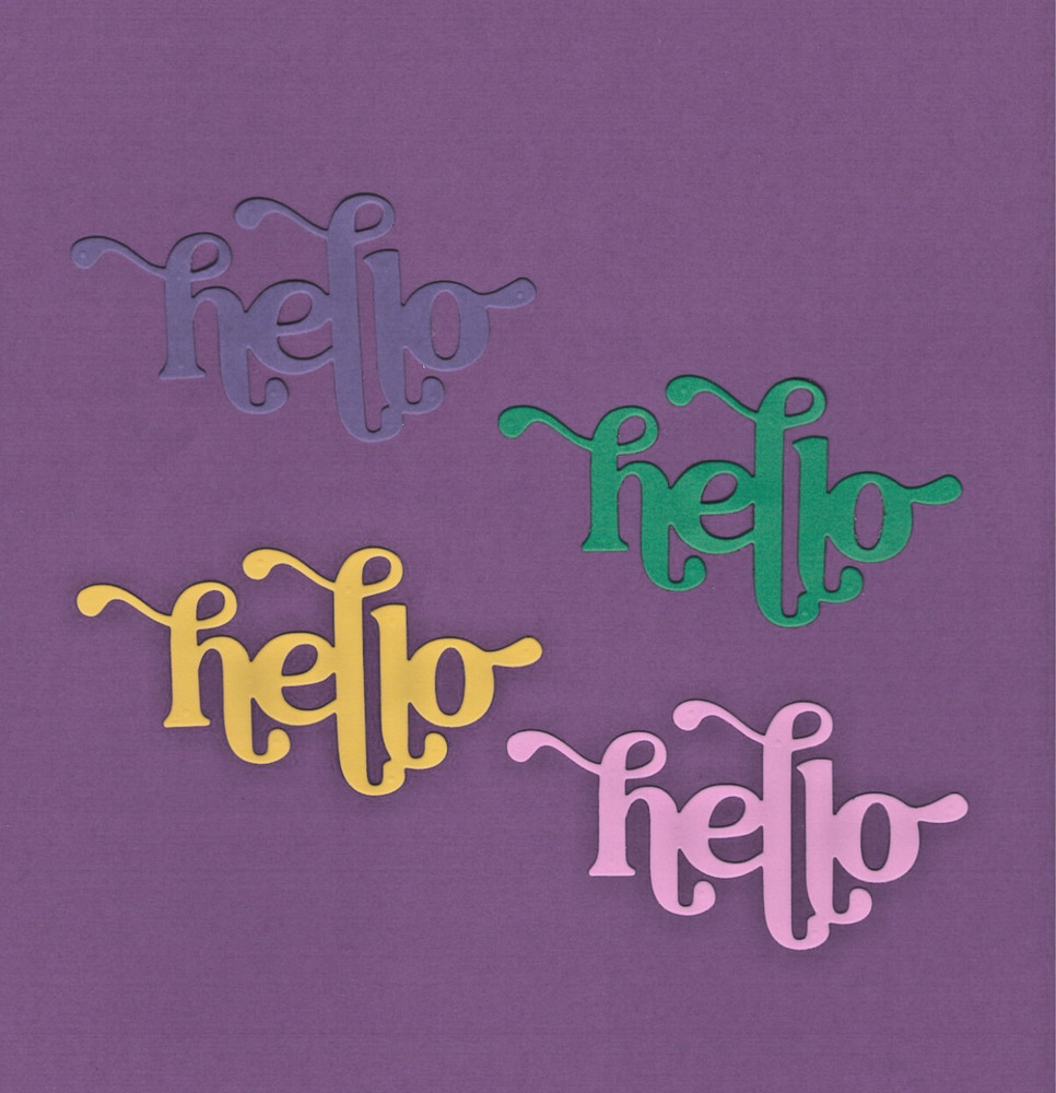 HELLO # 20 die cuts scrapbook cards