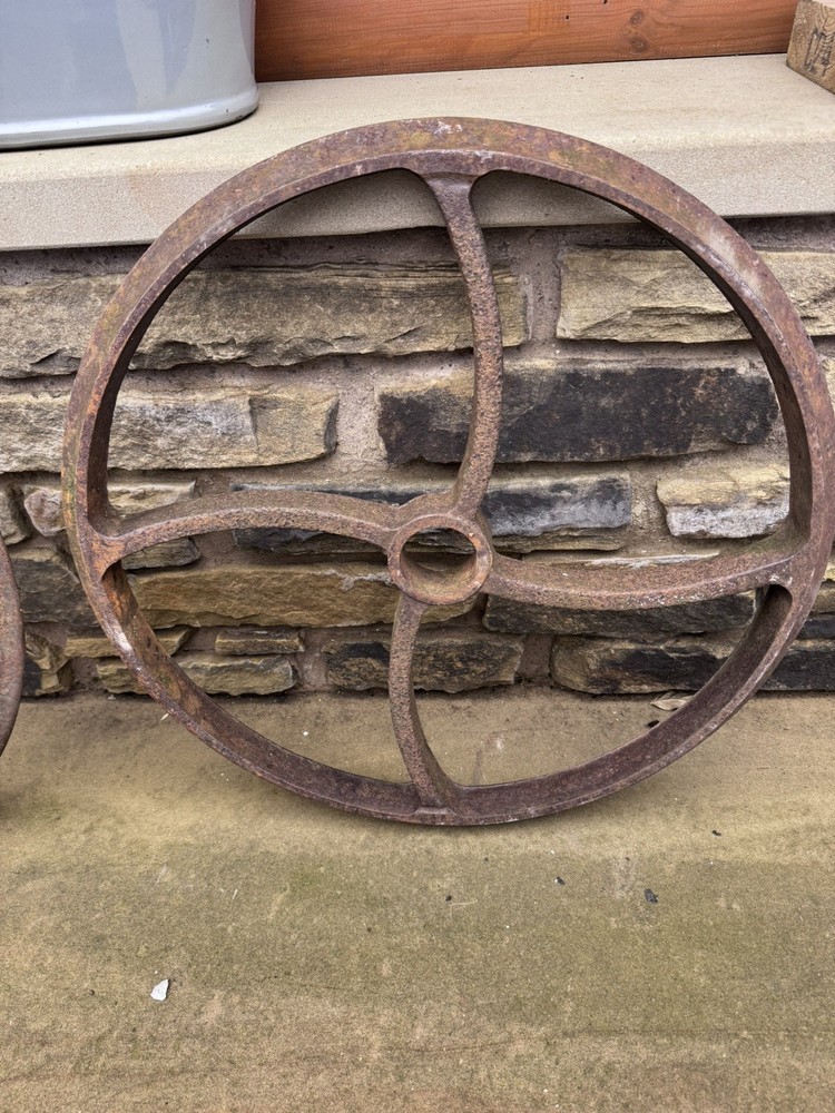 Vintage Original Cast Iron Wheel