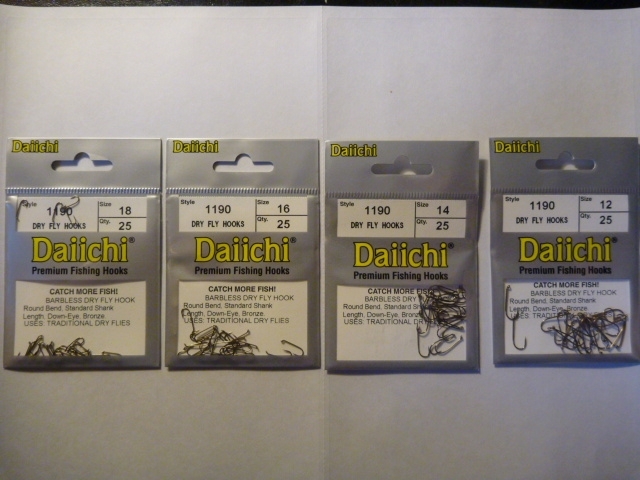 DAIICHI 1190 Barbless Dry Fly Hook 25 Pack Hooks