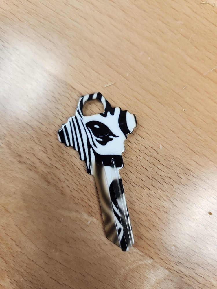 ZEBRA FACE PRINTED SCHLAGE SC1 KEYBLANK - READ DETAILS BELOW