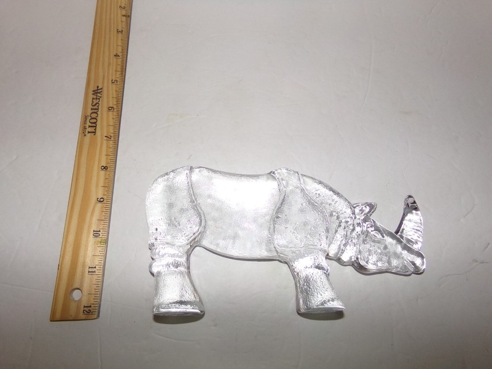 FLAT SOLID GLASS African rhino