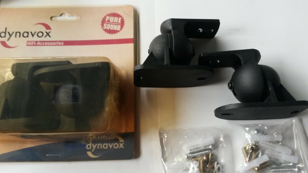 4 SPEAKER WALL BRACKET SWIVEL Heavy Duty in Black ABS Plastic