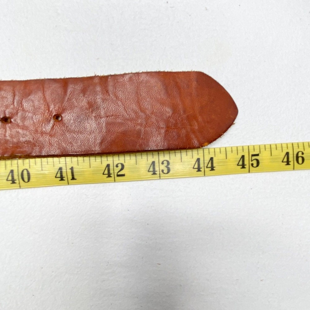 Leather Segmented Stitched Belt Unisex XL Gingerbread Brown