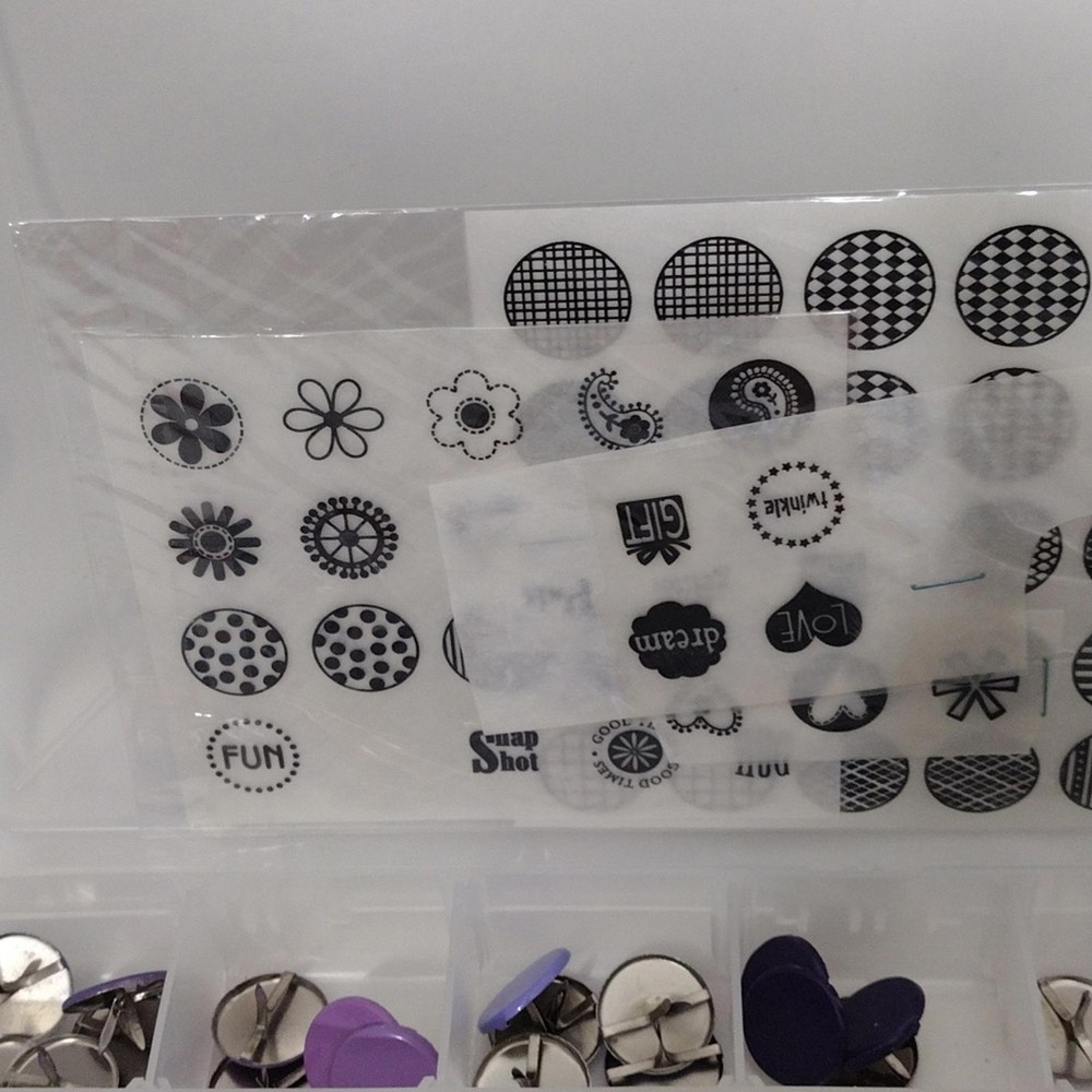 Stampin Up! Assorted Brads With Clear Case