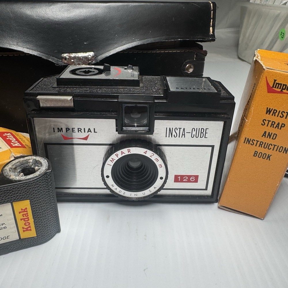 Imperial Insta Cube Camera Kit In Leather Camera Bag