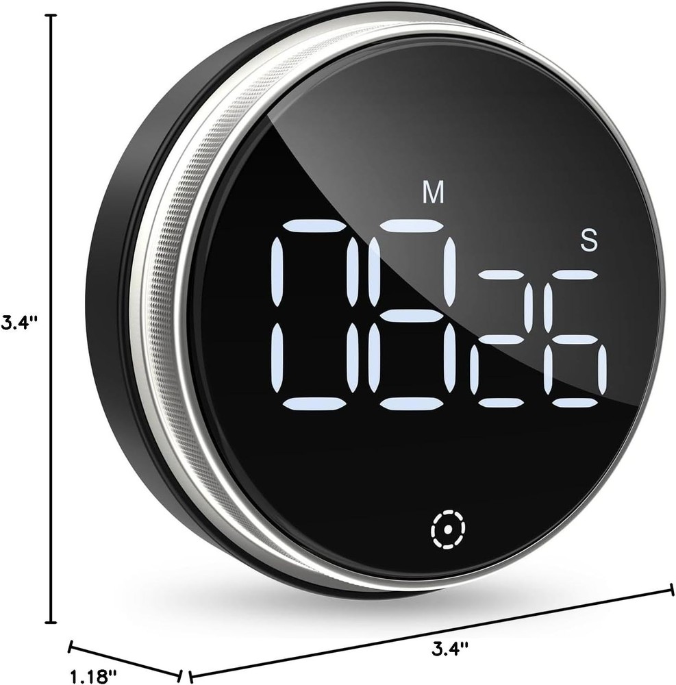 Digital Magnetic Timer LED Display Adjustable Volume Kitchen Office