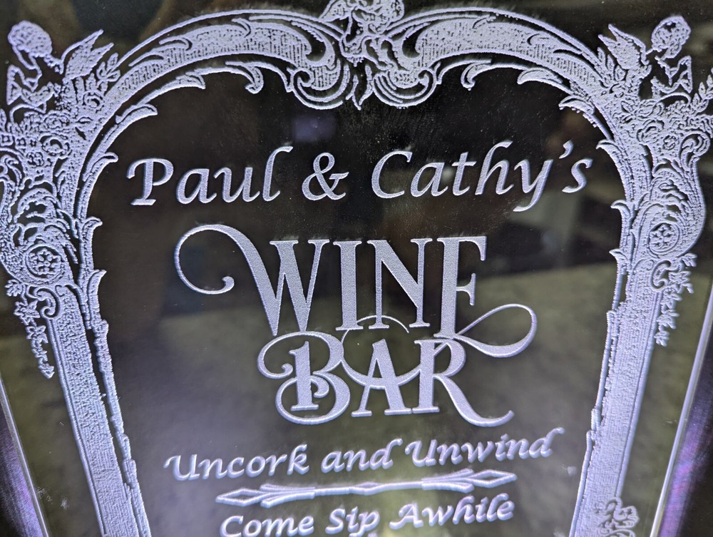 Wine Bar Custom made L.E.D. Large light display #2