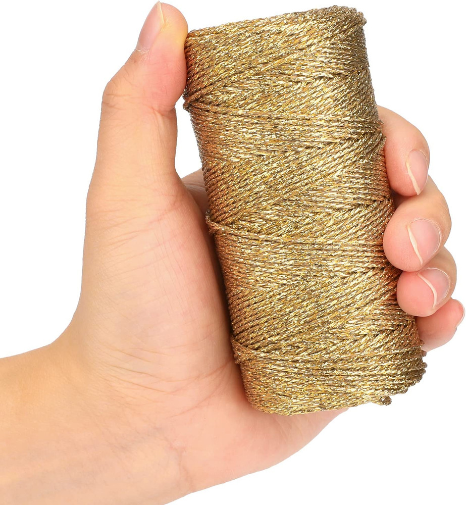 110Yards Decorative Metallic Bakers String Gold Wrapping Twine String Inelastic
