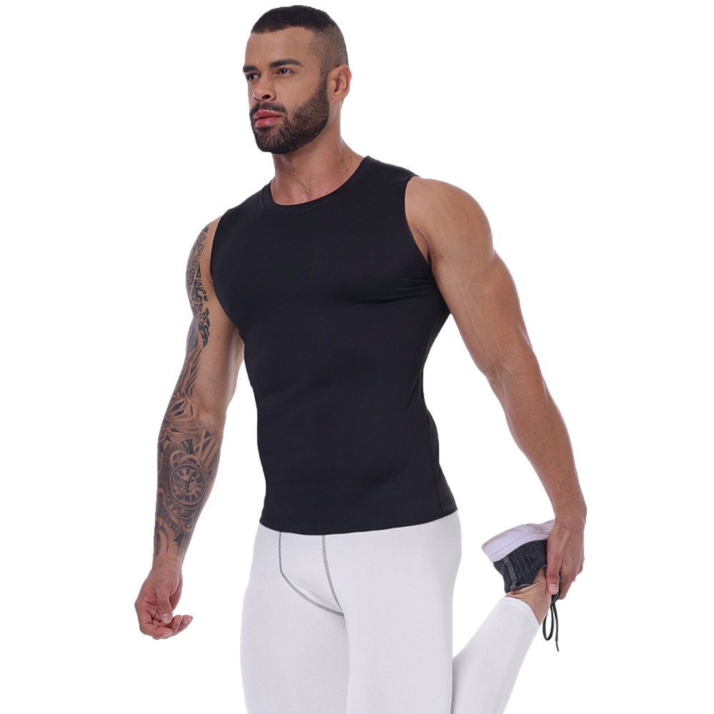 Compression Shirt Men Workout Base Layer Sleeveless TankTop Slimming Undershirt