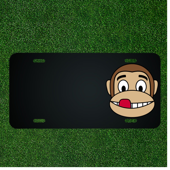 Custom Personalized License Plate With Add Names To Delicious Face Monkey