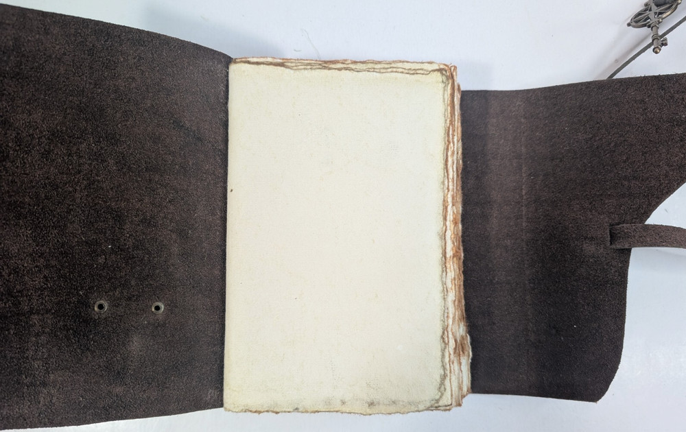 WANDERINGS Leather Journal - Handmade Leather Bound Notebook 7" x 5"