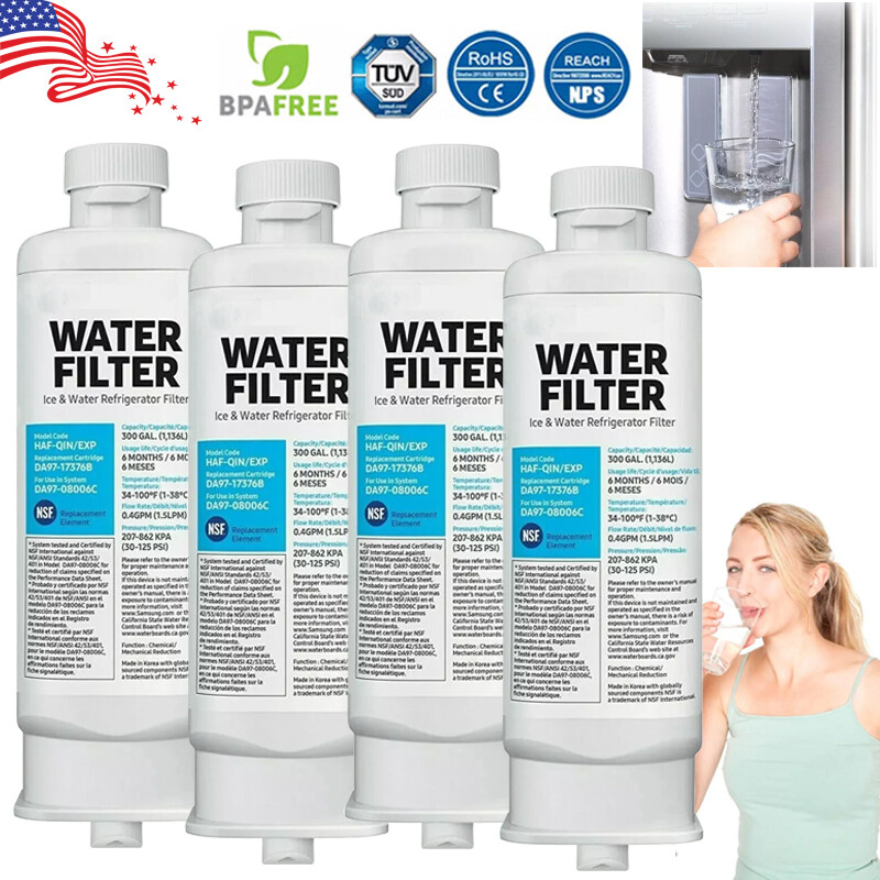 1/2/4 Pack Replace for Samsung DA97-17376B HAF-QIN/EXP REFRIGERATOR Water Filter