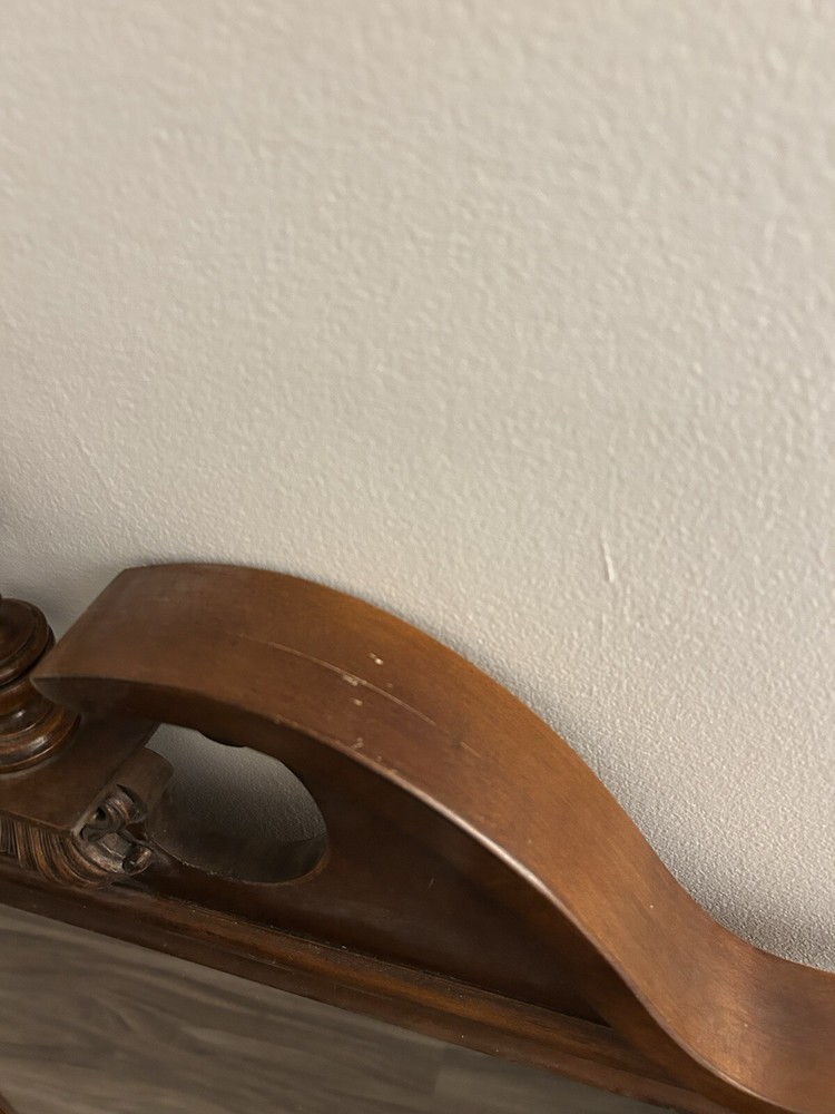 LEXINGTON Cherry Traditional Pediment Beveled Wall Mirror