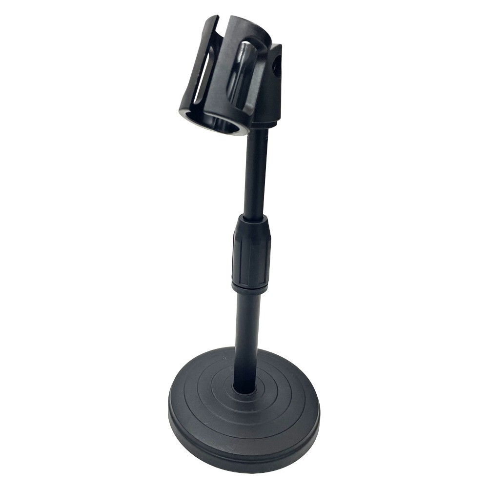 Desktop Microphone Lifting Stand Adjustable Lift Non-slip Mini Round Base