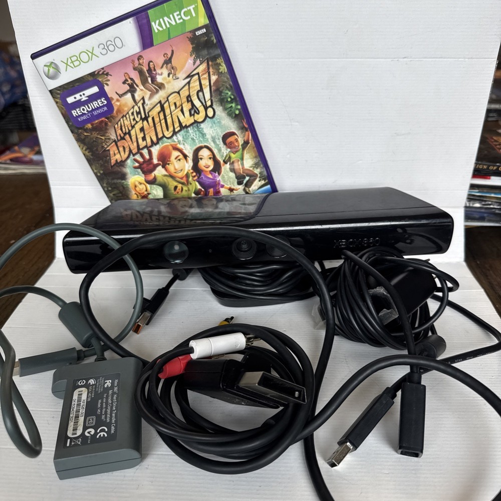 Microsoft Xbox 360 Kinect Sensor Bar, adventures game, cooling fan, cables