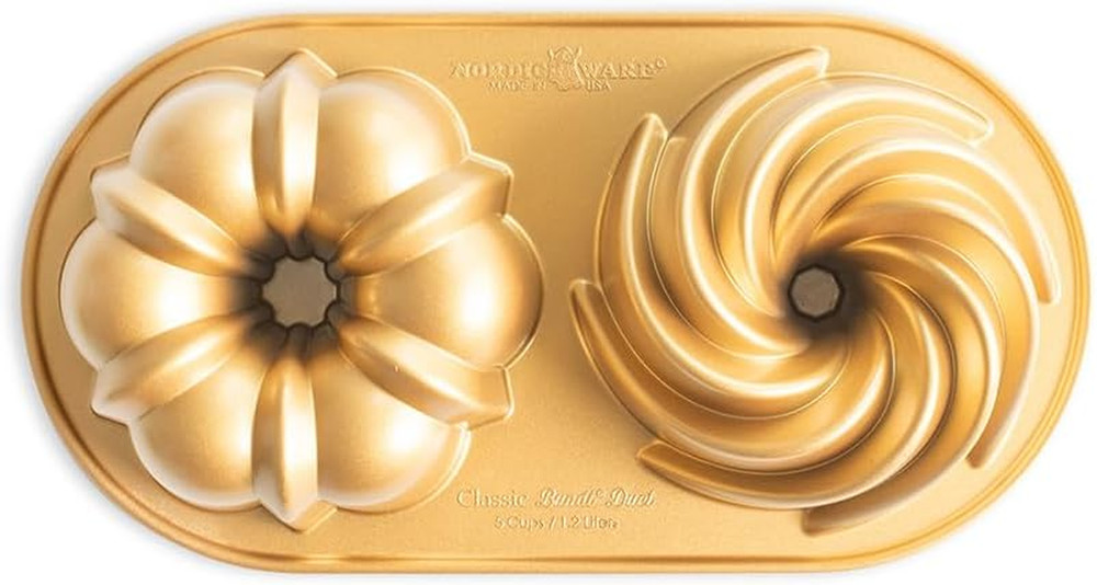 Classic Bundt Duet, 5 Cups, Gold