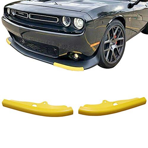 Front Bumper Lip Splitter Protector Replacement for 2015-2024 Model 1 Yellow