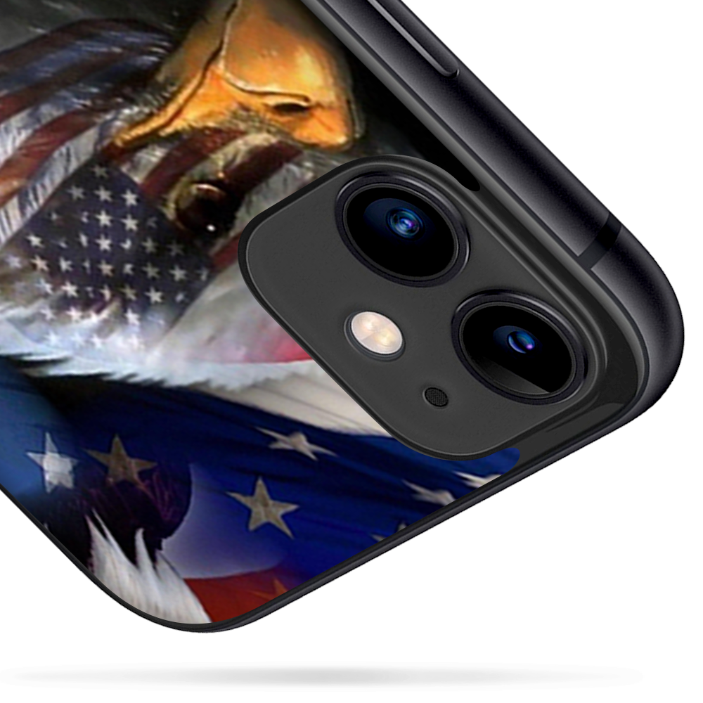 Skins Decal Wrap for Apple iPhone 11 - USA Bald Eagle in Flag