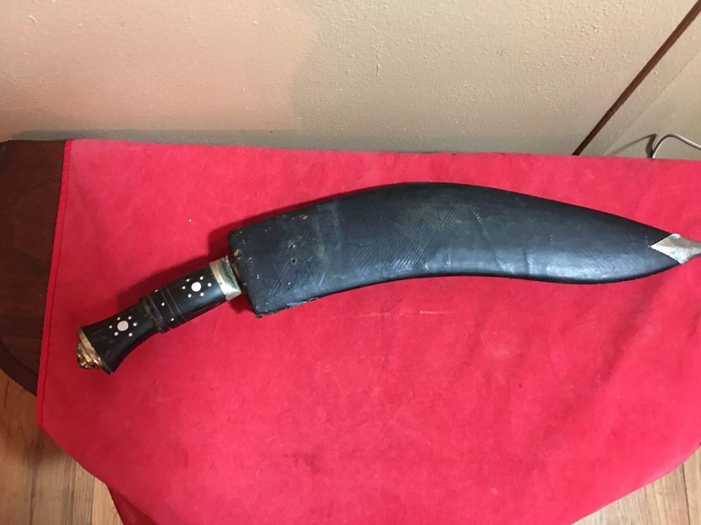 Antique Large Fixed Blade India knife with Sheath