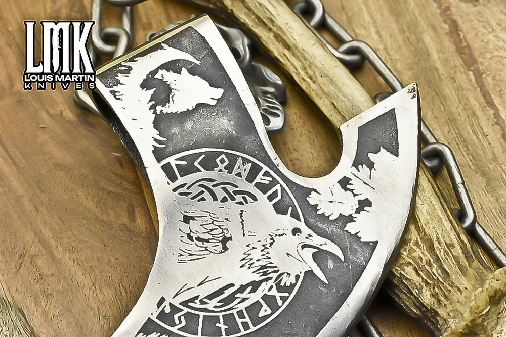 LMK Custom AUS-8 Steel Splitting Axe Head